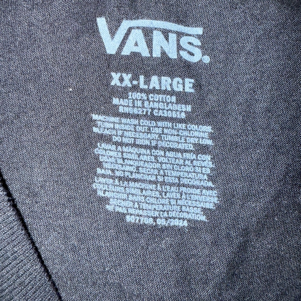 Official Vans Black Skull T-Shirt XXL - Picture 2 of 3